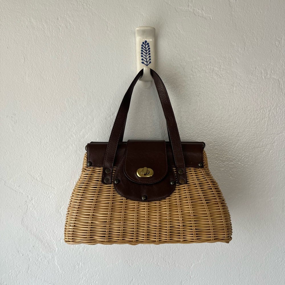 Brown Wicker Handbag